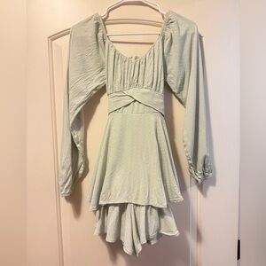 Women’s Mint /pastel green crossover romper dress  by Altard State
